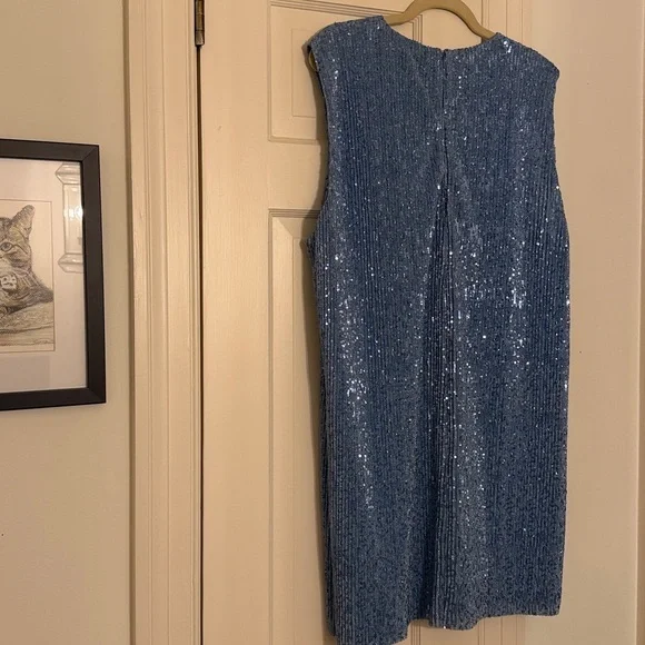 Stine Goya Isha sequin-embellished tunic top in blue size L
